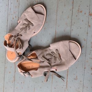 KDB gray suede leather sandals